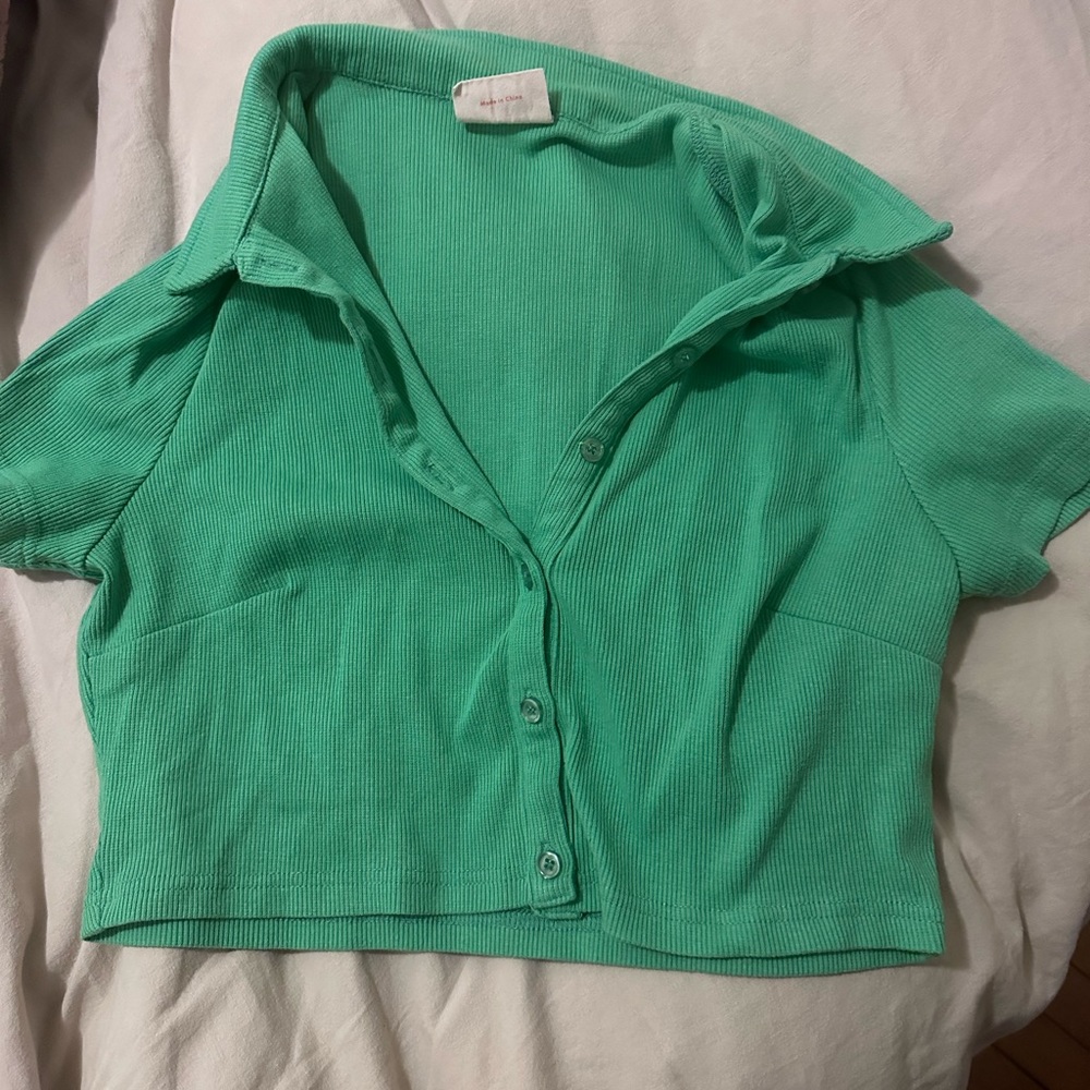 Showpo Cropped Green Top